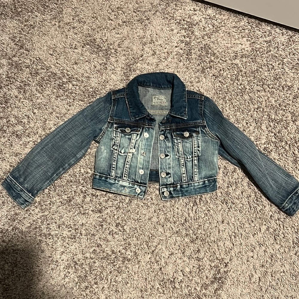 Ralph Lauren Girls Cropped Denim Jacket. NWOT. Size 4/4T